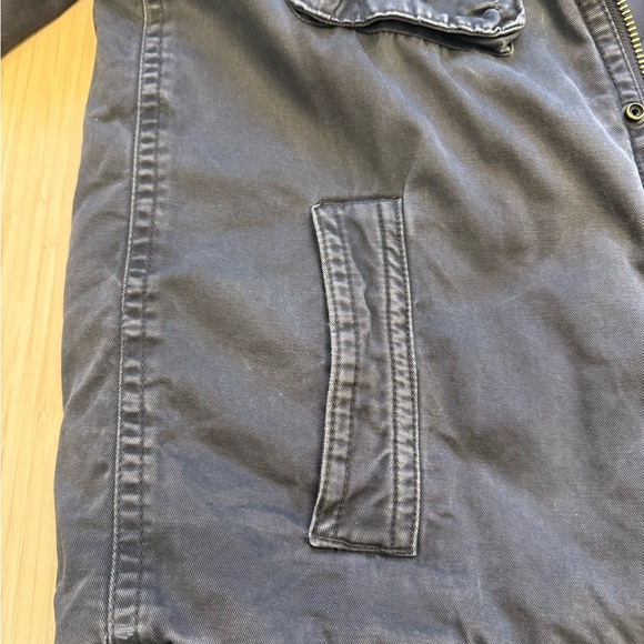 American Eagle Outfitters Dark Gray Hooded Utility Jacket Men’s Sz L - Picture 4 of 10
